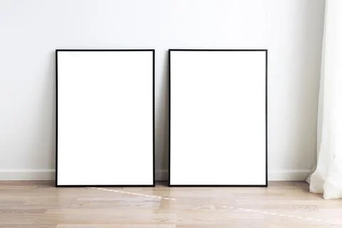 Modern room mockup frames 스톡 사진