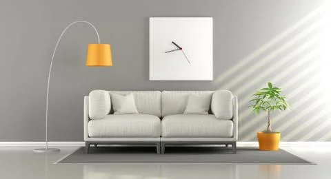 Modern room with sofa Stock Illustration