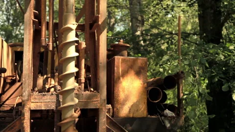 Modern rotary drill rigs bore water well. Stock Footage 132643527