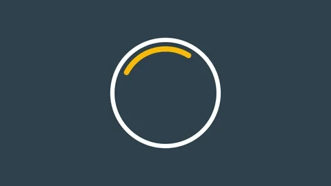 Modern rotating yellow and white double arc loading animation on dark gray .. Stock Footage 340798822