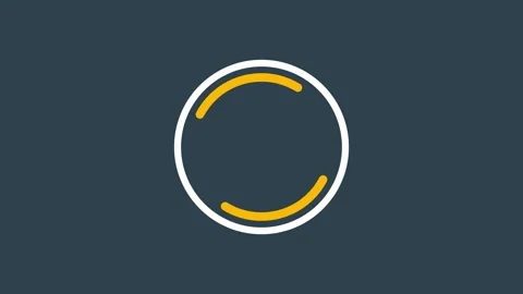 Modern rotating yellow and white double arc loading animation on dark gray .. Stock Footage 340798831