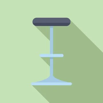 Modern round bar stool casting long shadow Illustrazione stock