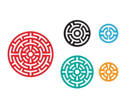 Modern round Chinese pattern window frame, vector 스톡 일러스트