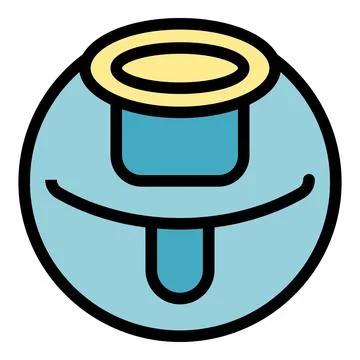 Modern round humidifier diffusing water vapor icon イラスト素材