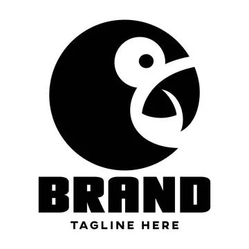 Modern Round Parrot Logo. Vector illustration イラスト素材
