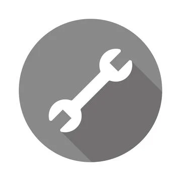 Modern round spanner icon. Vector. Stock Illustration
