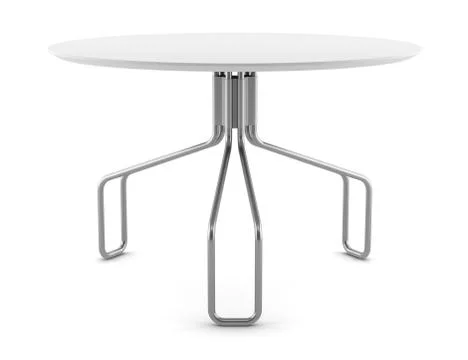 Modern round table isolated on white background Stock Illustration