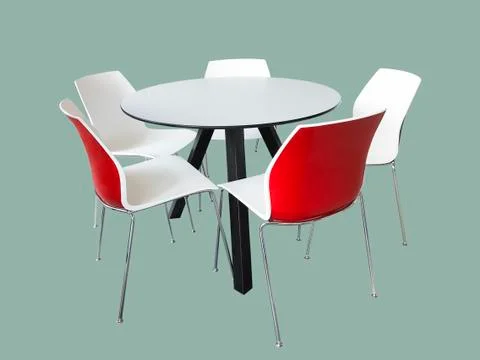 Modern round table. Stock Photos