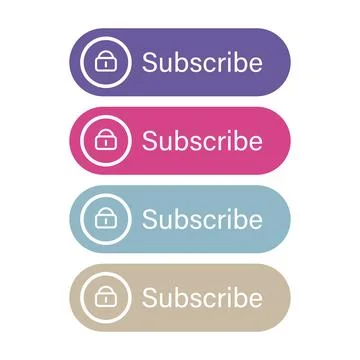 Modern round web button set Subscribe Illustrazione stock