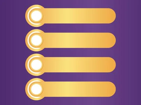 Modern Rounded Buttons or List Items for Digital Layouts Stock Illustration