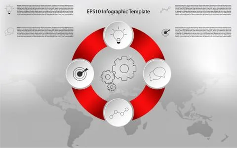 Modern rounded infographic. Circular timeline infographics. Modern rounded in Stock Illustration