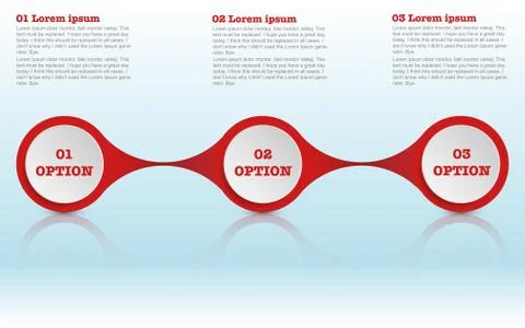 Modern rounded three steps infographics, circle infographic Stock Illustration