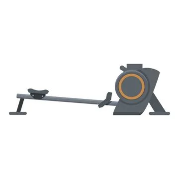 Modern rowing exercise machine for home gym training Stock Illustration