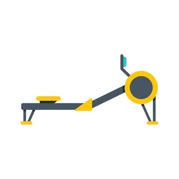 Modern rowing machine for home cardio workout Stock Illustration