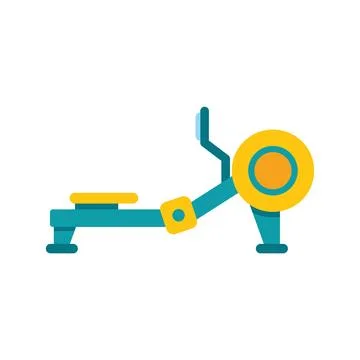 Modern rowing machine for indoor cardio workout Stock Illustration