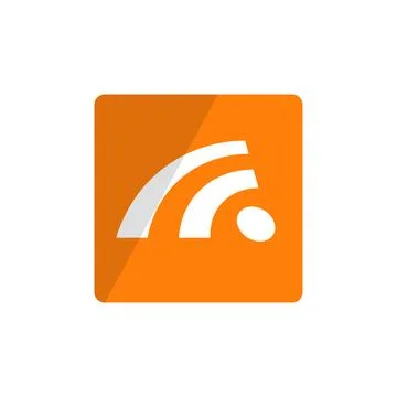 Modern RSS icon. Feed notification. Vector. Stock Illustration