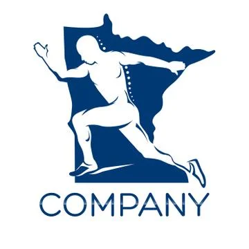 Modern Runner logo Illustrazione stock