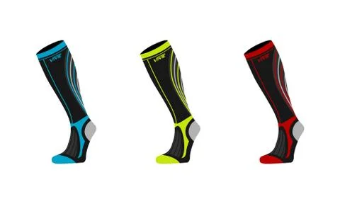 Modern running compression socks design concept vector illustration Stock Illustration