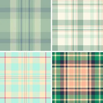 Modern rustic plaid pack created for decor prints. Contemporary tartan style  Stock-Illustration