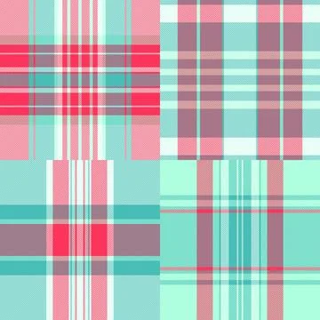 Modern rustic plaid pack decor prints. Contemporary tartan style blends tradi Stock Illustration
