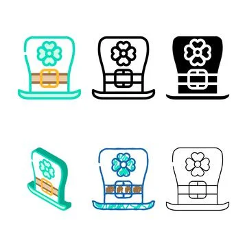 Modern saint patrick day color icon vector イラスト素材