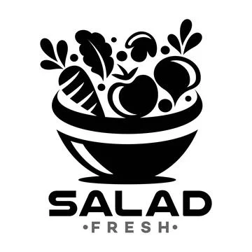 Modern salad logo. Vector illustration Illustrazione stock