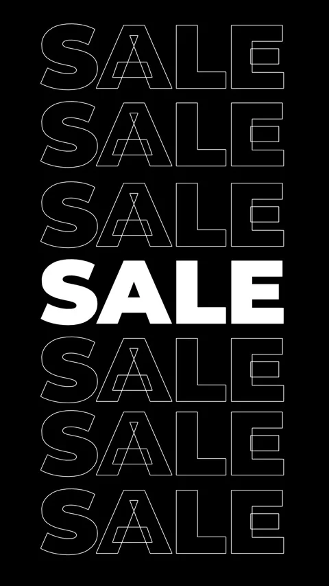 Modern Sale Promotion Background Loop with Dynamic Typography for Retail Ma.. Видео 340027725