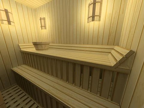 Modern sauna Stock Illustration