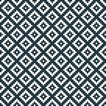 Modern Scandinavian pattern with navy blue geometric design. Stock Illustration