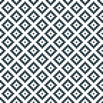 Modern Scandinavian pattern with navy blue geometric design. Stock Illustration