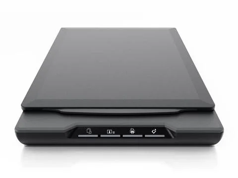Modern scanner isolated on white background. 3D illustration Modern scanne... Stock Photos