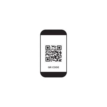 Modern scanning QR Code on mobile vector illustration. Stock-Illustration