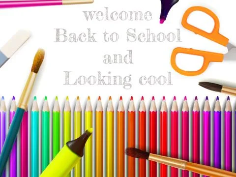 Modern school background with copyspace. EPS10 Illustrazione stock
