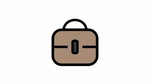 Modern school bag animated icon - education and schooling design Stock Footage 295206833