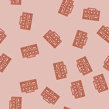 Modern school building line vector seamless pattern Ilustración de archivo