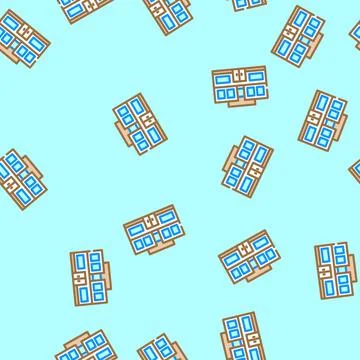 Modern school building vector seamless pattern Ilustración de archivo