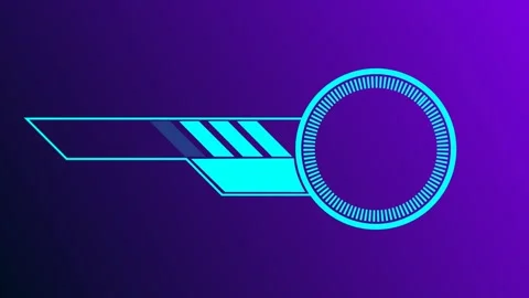 Modern Sci-Fi Bar Graph with Circle Stock Footage 317065131