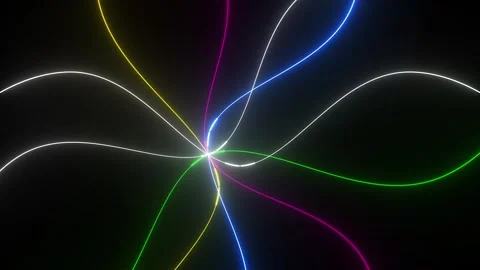 Modern Sci-Fi Tunnel and Light Streaks Animation | Glow Loop 4K Stock Footage 304948629