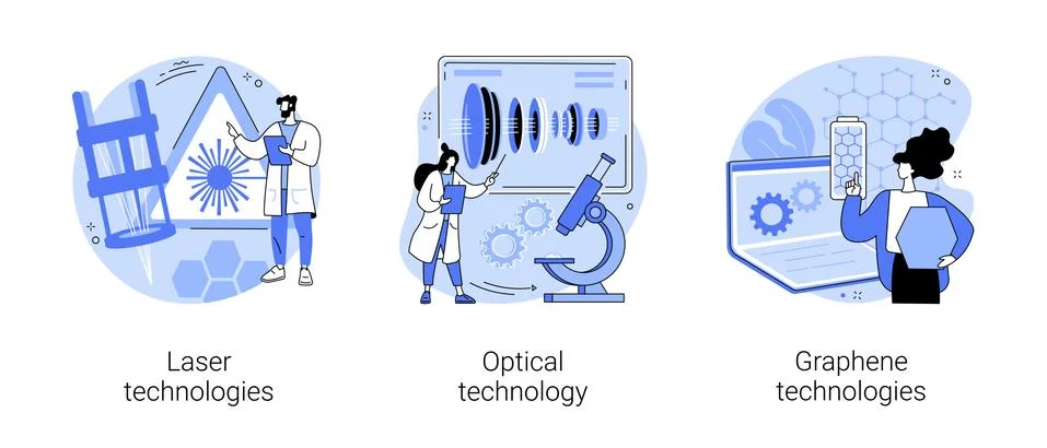 Modern science abstract concept vector illustrations. イラスト素材