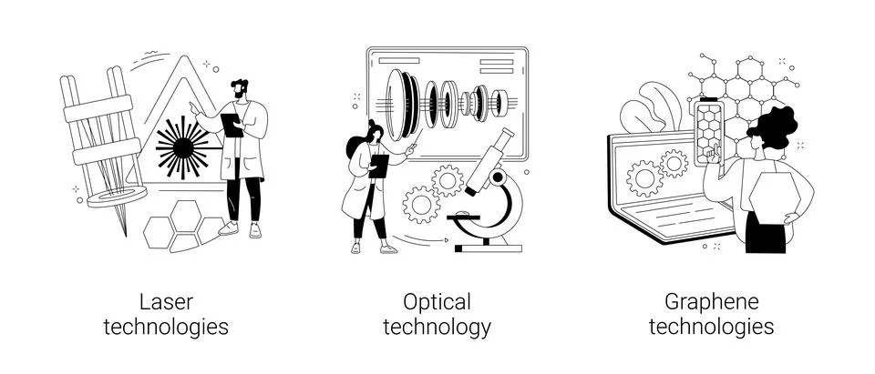 Modern science abstract concept vector illustrations. Stock Illustration