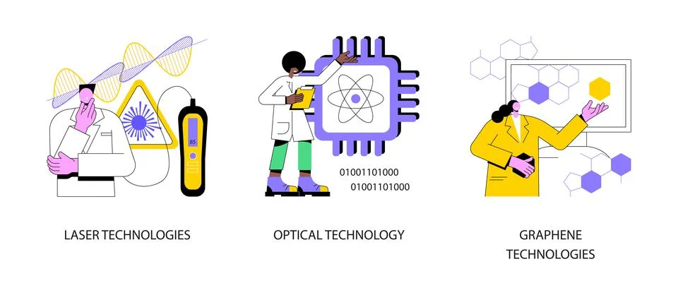 Modern science abstract concept vector illustrations. Stock Illustration
