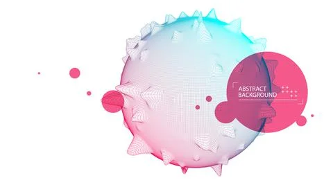 Modern science and technology background. Abstract sphere. Stock Illustration