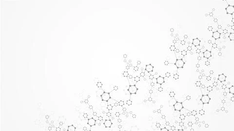 Modern science background with lines, dots and hexagons. Wave flow abstract Stock Illustration