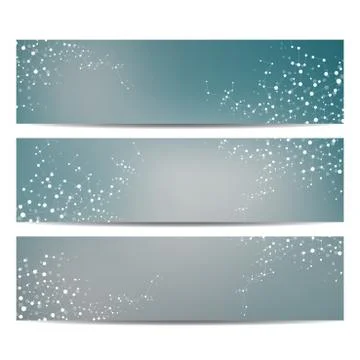 Modern science banners. Molecule structure of DNA and neurons Stock Illustration