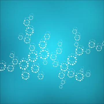 Modern science banners. Molecule structure of DNA and neurons Stock Illustration