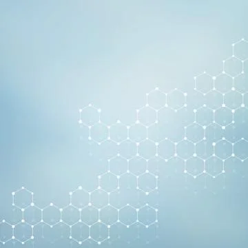 Modern science banners. Molecule structure of DNA and neurons Stock Illustration