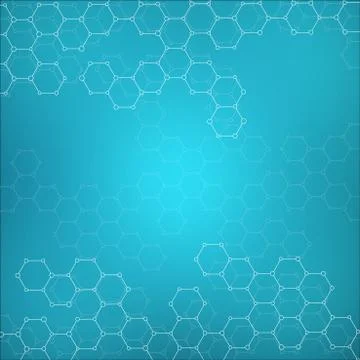 Modern science banners. Molecule structure of DNA and neurons Stock Illustration