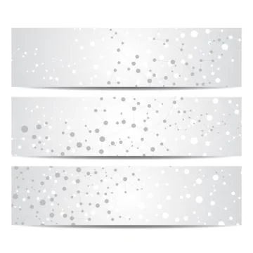 Modern science banners. Molecule structure of DNA and neurons Stock Illustration