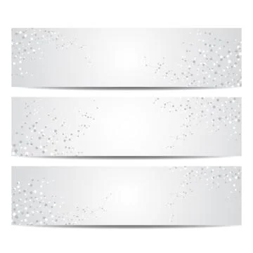 Modern science banners. Molecule structure of DNA and neurons Stock Illustration