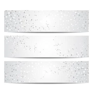 Modern science banners. Molecule structure of DNA and neurons Stock Illustration